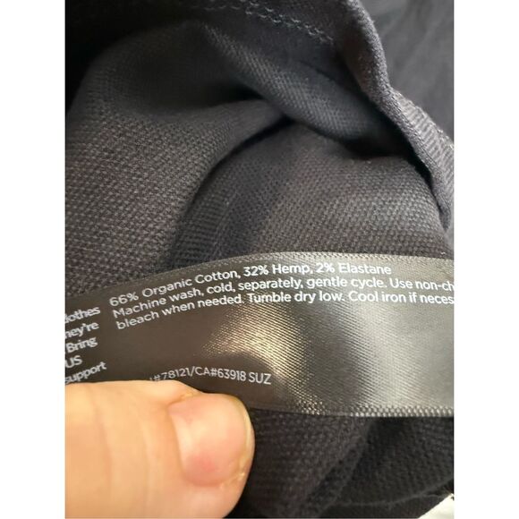 Eileen Fisher Cotton Hemp Stand Collar Jacket Chore Coat Car Coat Stretch Patch - Picture 4 of 4